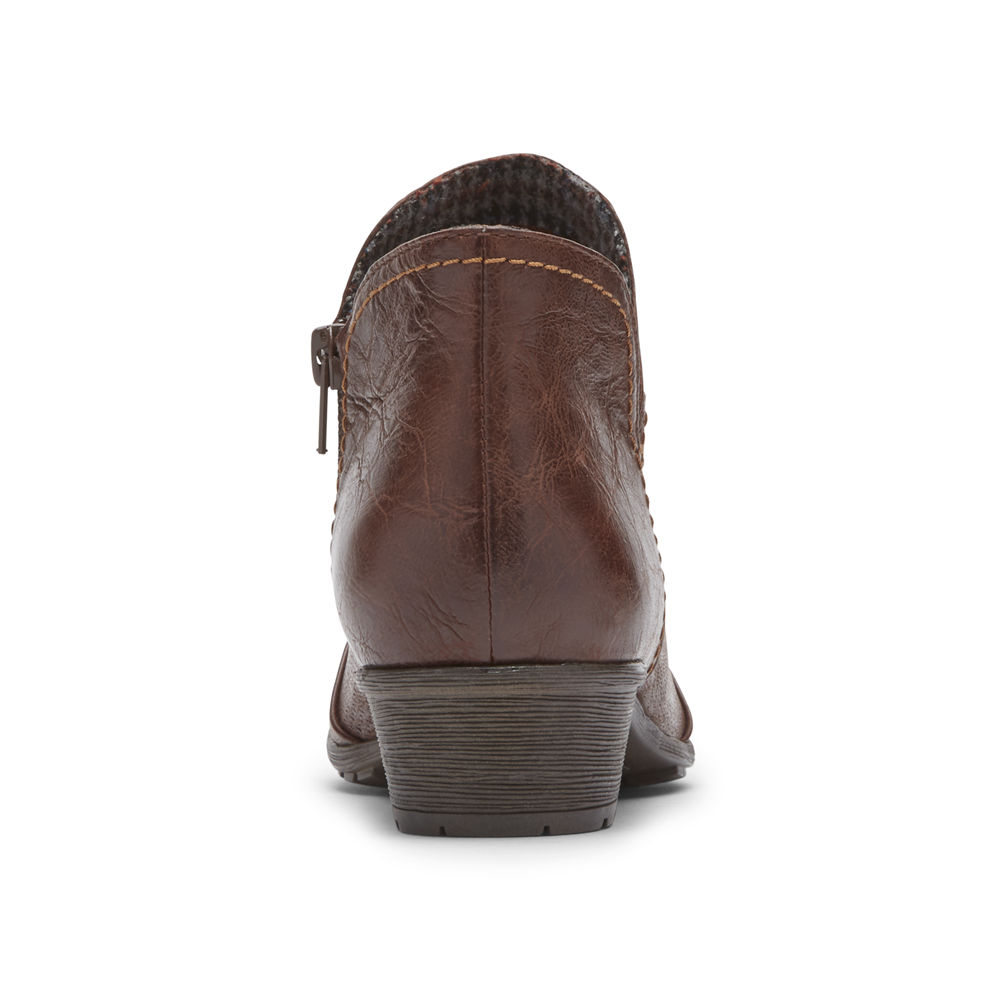 Rockport Støvler Dame Burgunder - Cobb Hill Gratasha V-Cut - KXUF74253